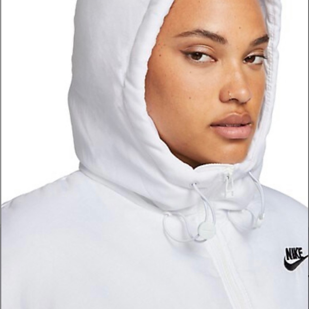 NIKE Therma-FIT Essentials Longline Puffy Parka white size small - Picture 2 of 5